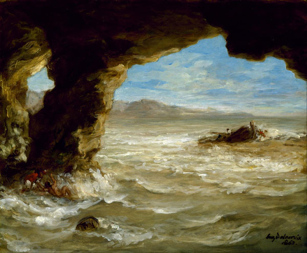 shipwreck on the coast